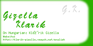 gizella klarik business card